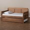 Baxton Studio Toveli Ash Walnut Wood and Synthetic Rattan Daybed with Trundle 159-9848-10648 - alternate 4
